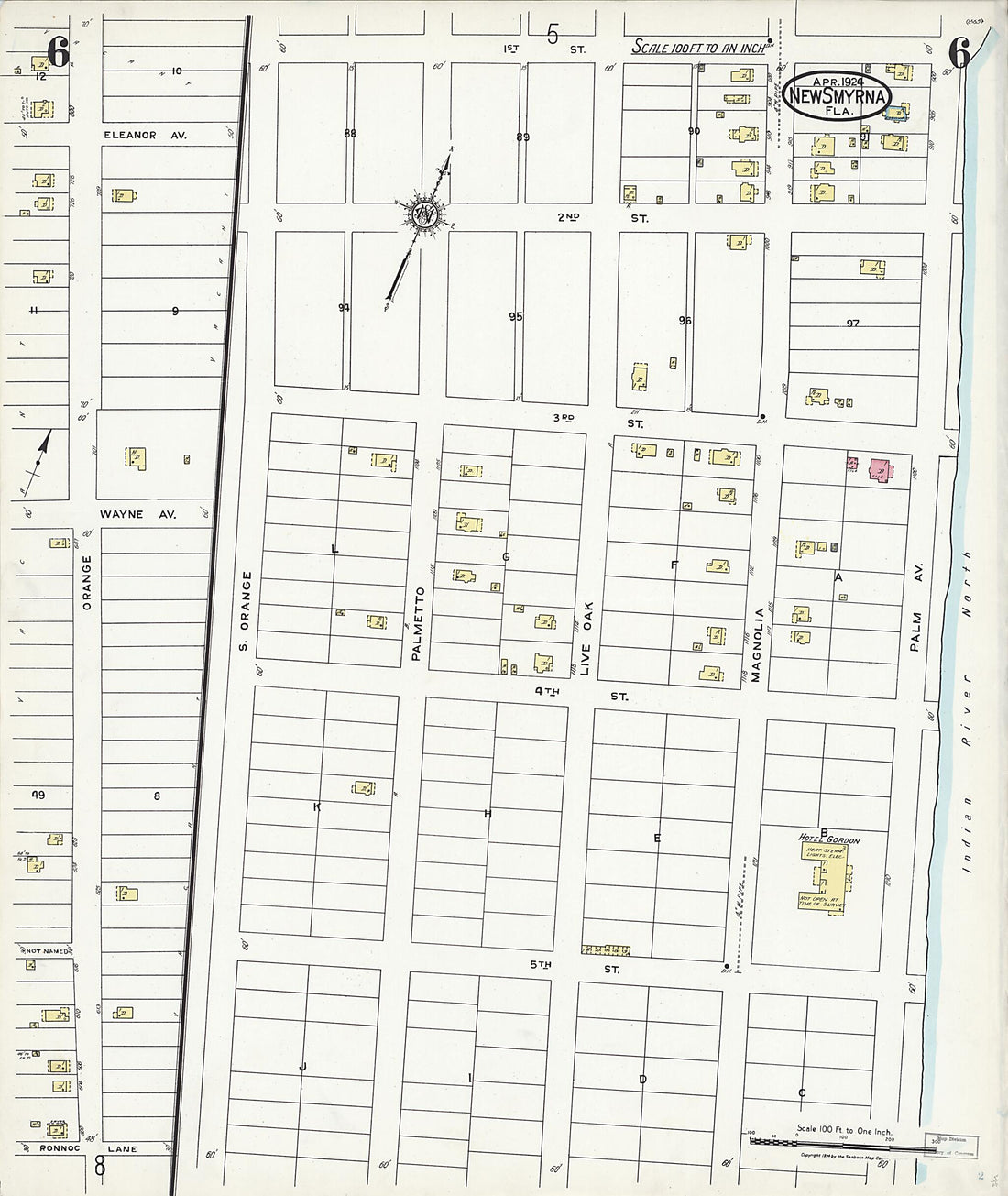 This old map of Wilbur, Valusia County, Florida was created by Sanborn Map Company in 1924