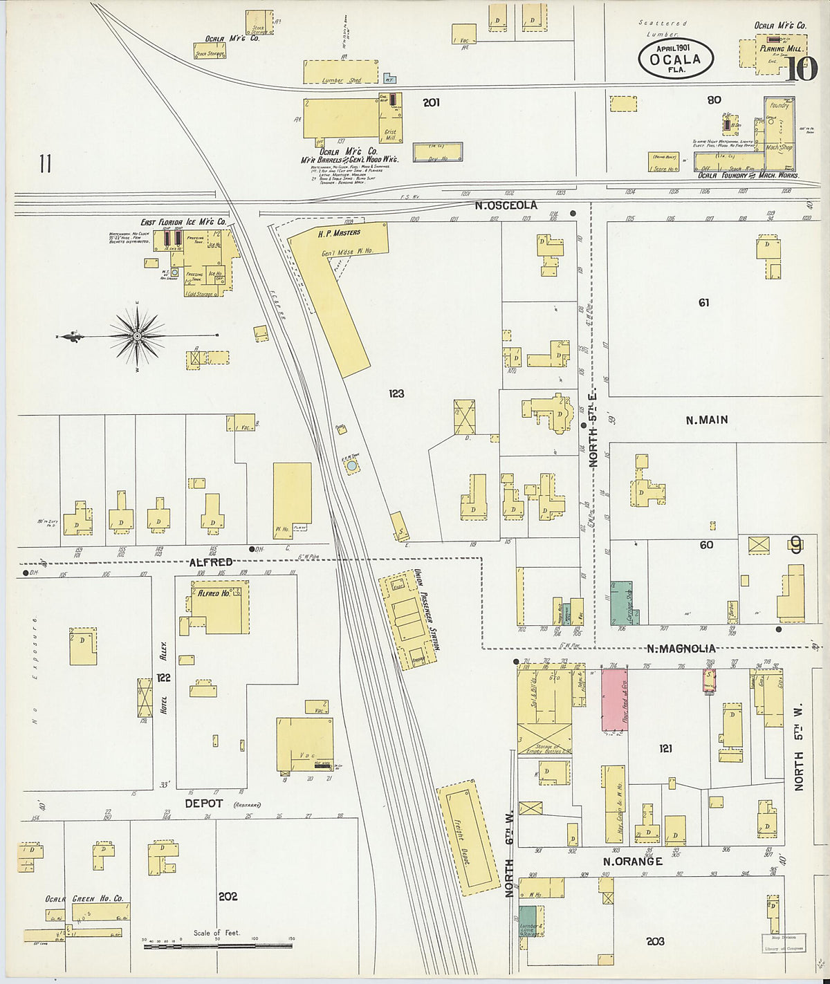 Ocala, Marion County, Florida 1901 (Sheet 10 of 12) by Relic Map Company