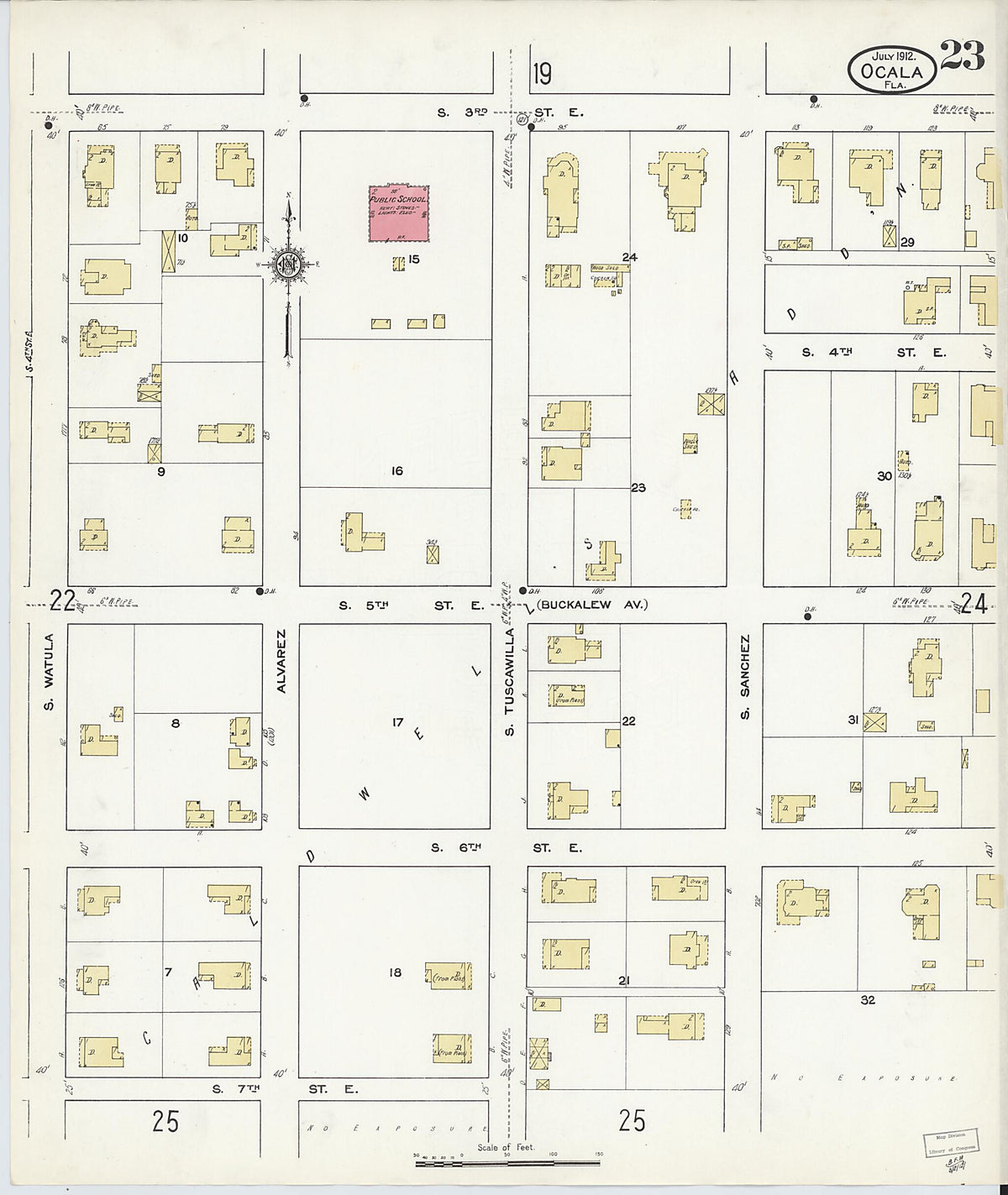Ocala, Marion County, Florida 1912 (Sheet 23 of 31) by Relic Map Company