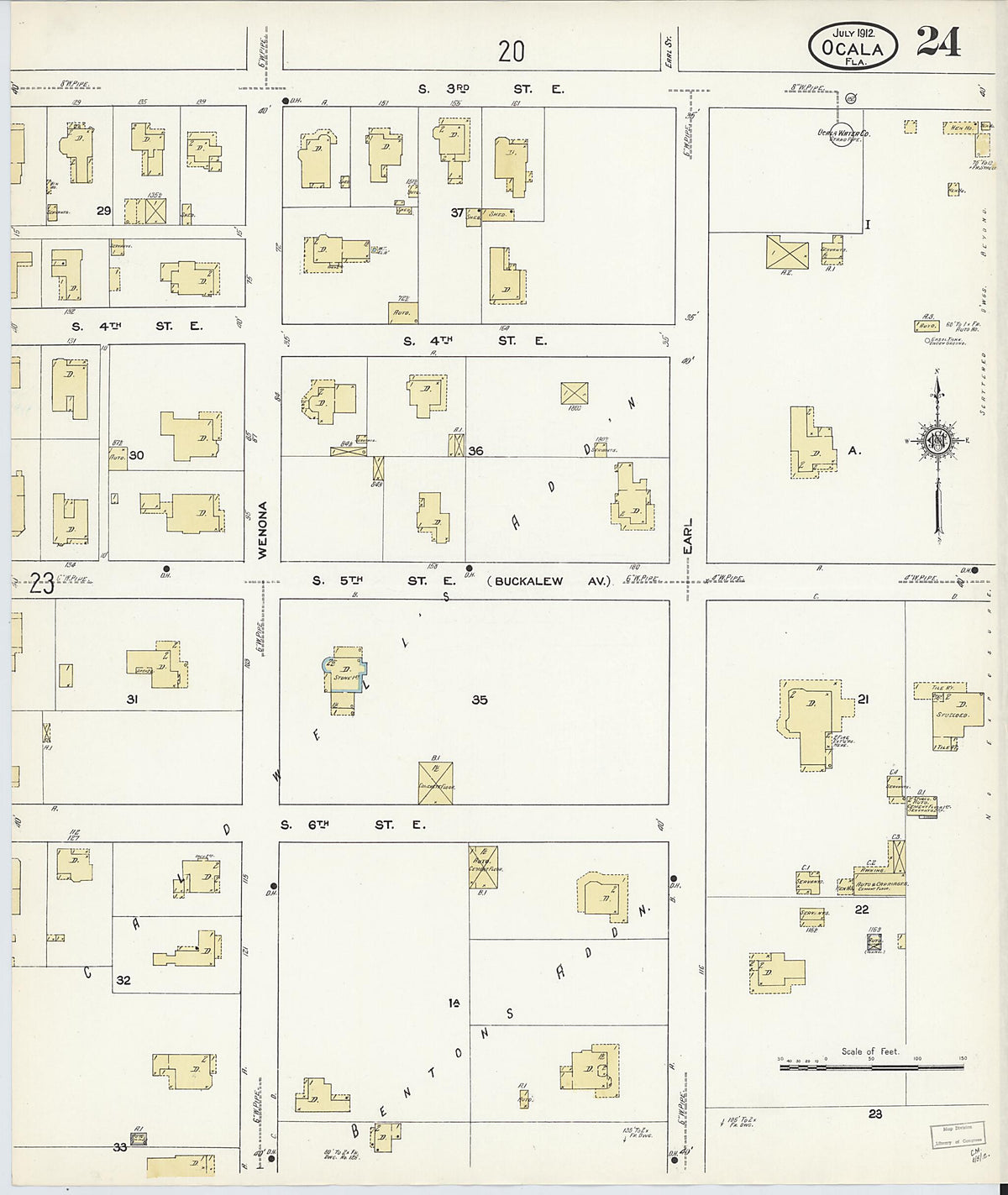 Ocala, Marion County, Florida 1912 (Sheet 24 of 31) by Relic Map Company