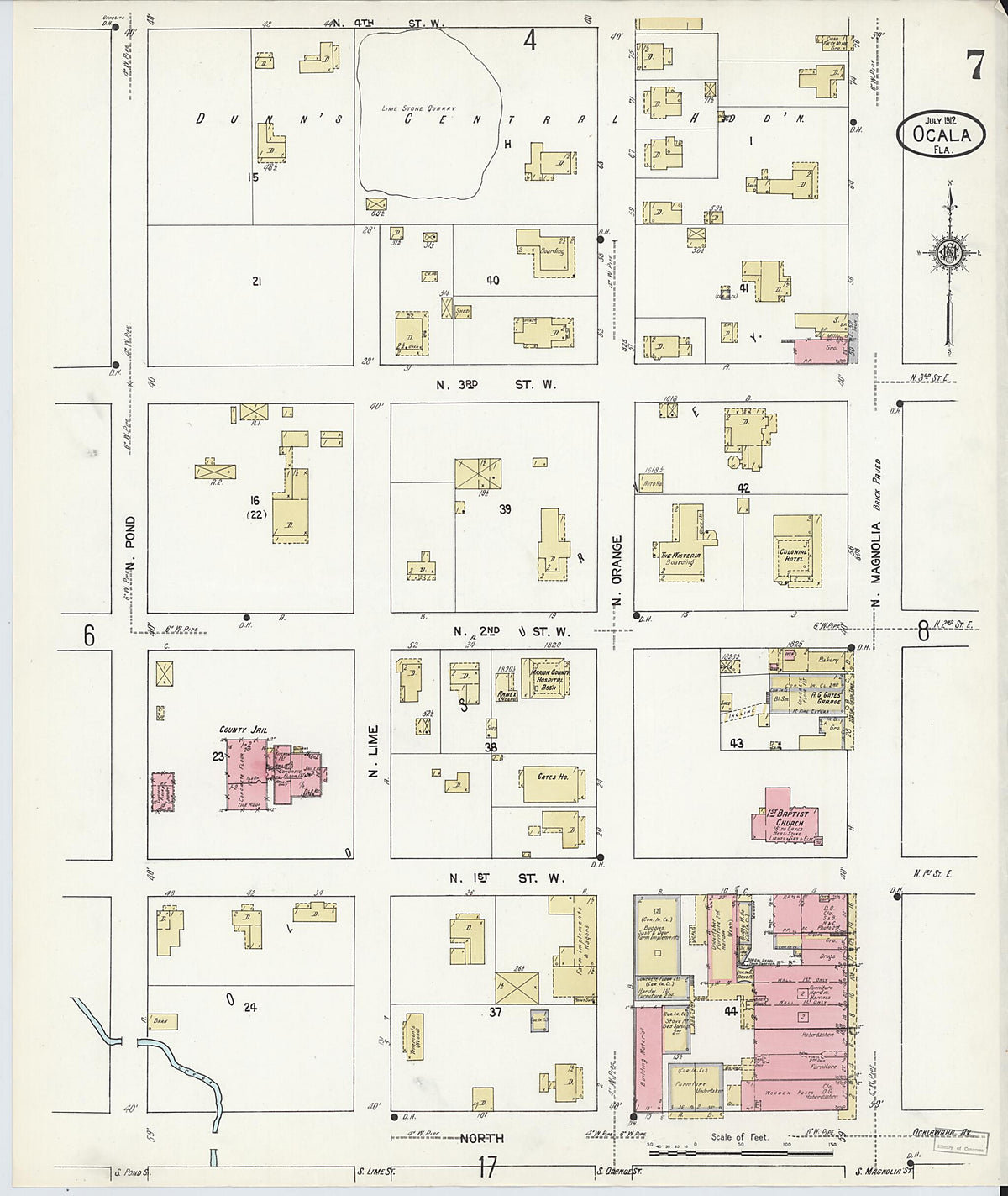 Ocala, Marion County, Florida 1912 (Sheet 7 of 31) by Relic Map Company