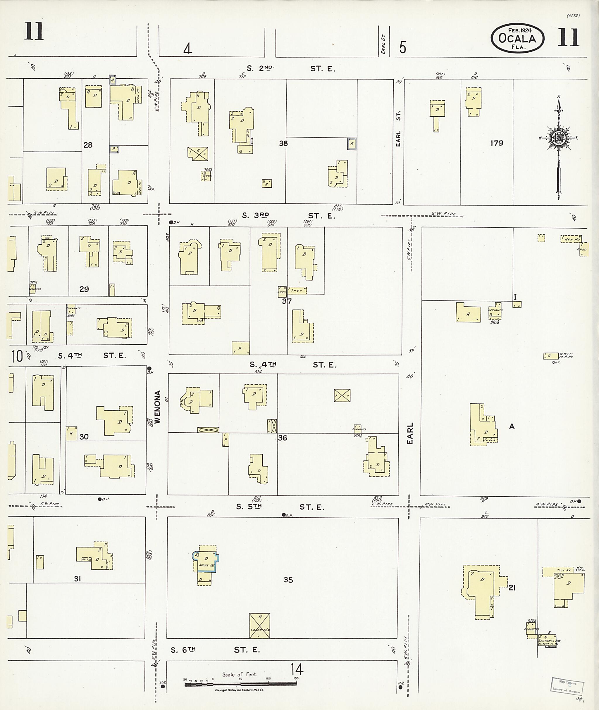 This old map of Zuber, Marion County, Florida was created by Sanborn Map Company in 1924