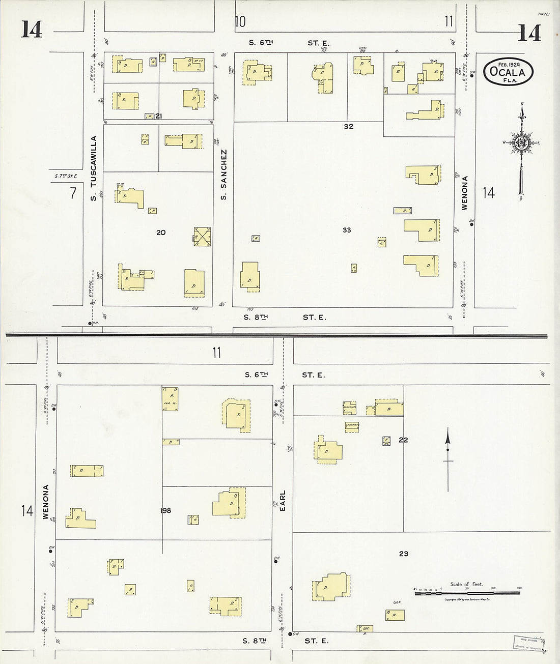 This old map of Zuber, Marion County, Florida was created by Sanborn Map Company in 1924