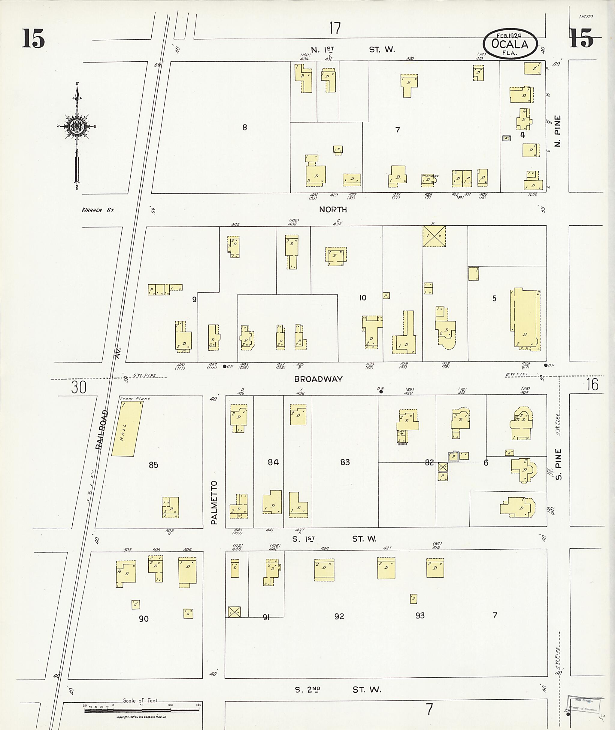 This old map of Zuber, Marion County, Florida was created by Sanborn Map Company in 1924
