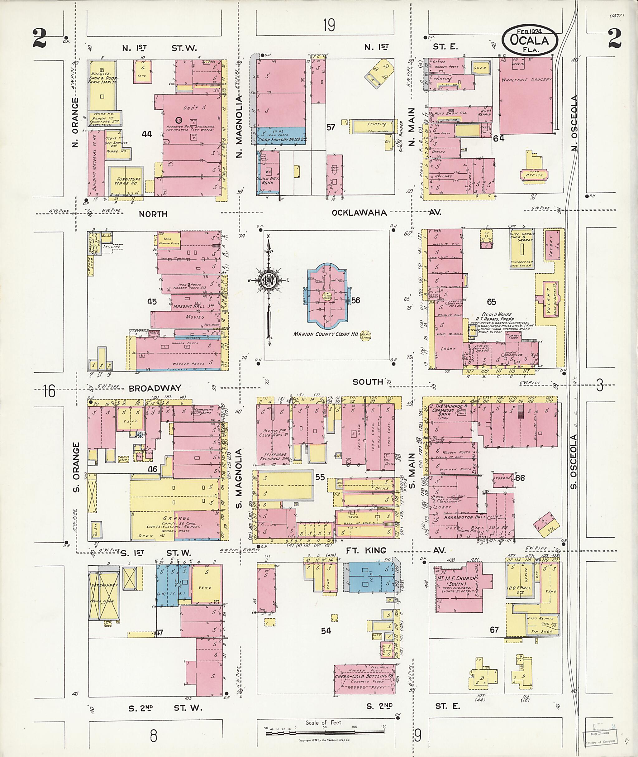 This old map of Zuber, Marion County, Florida was created by Sanborn Map Company in 1924