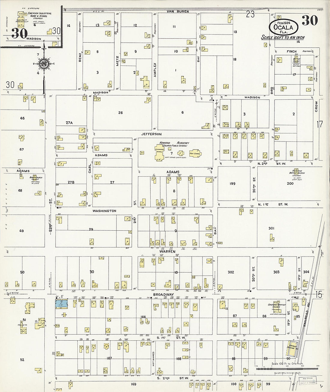 This old map of Zuber, Marion County, Florida was created by Sanborn Map Company in 1924