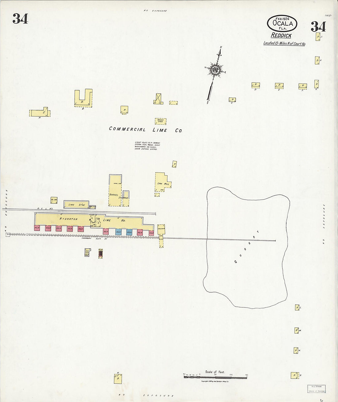 This old map of Zuber, Marion County, Florida was created by Sanborn Map Company in 1924