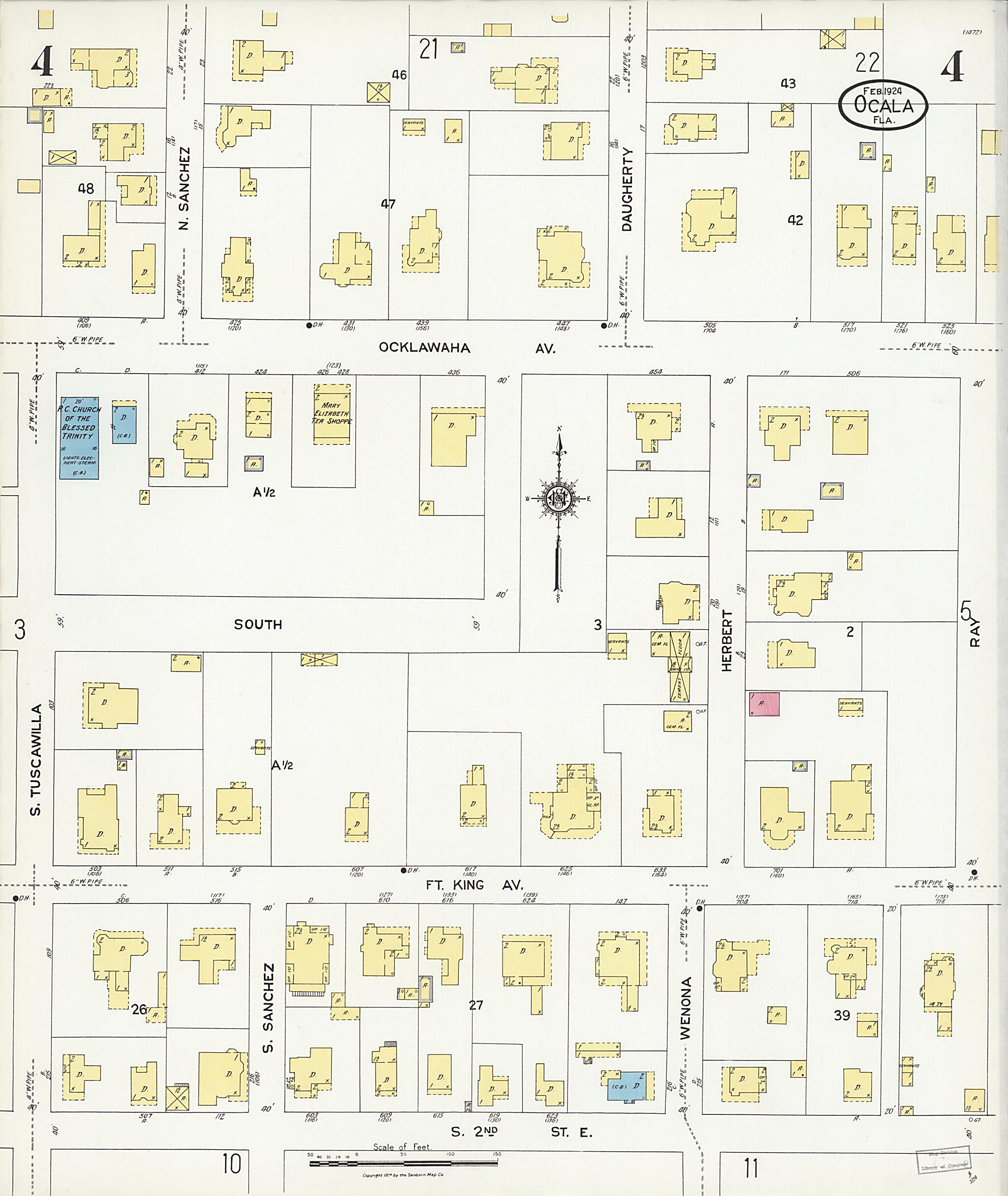 This old map of Zuber, Marion County, Florida was created by Sanborn Map Company in 1924