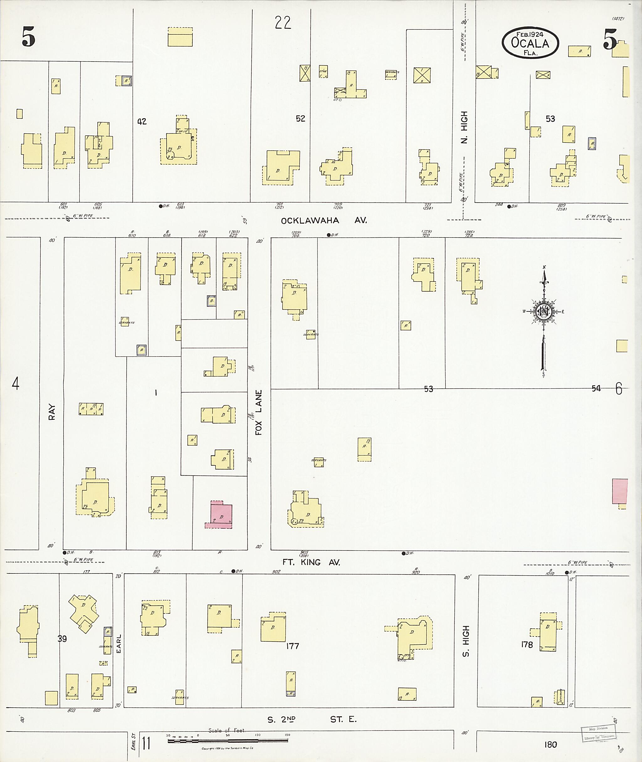 This old map of Zuber, Marion County, Florida was created by Sanborn Map Company in 1924