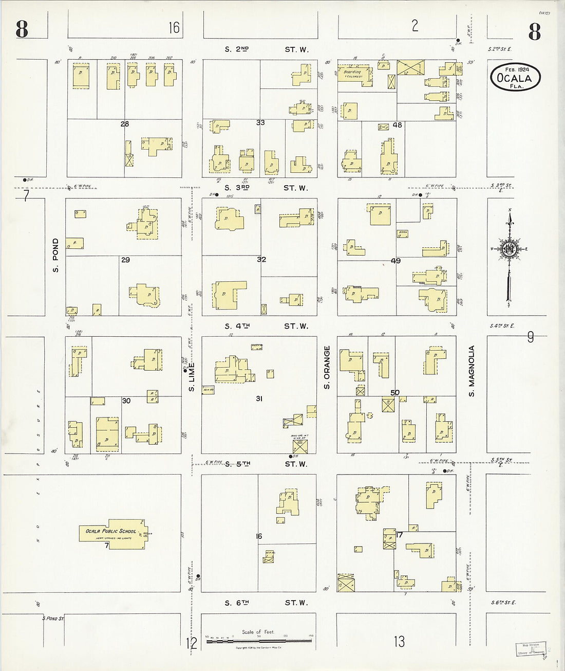 This old map of Zuber, Marion County, Florida was created by Sanborn Map Company in 1924