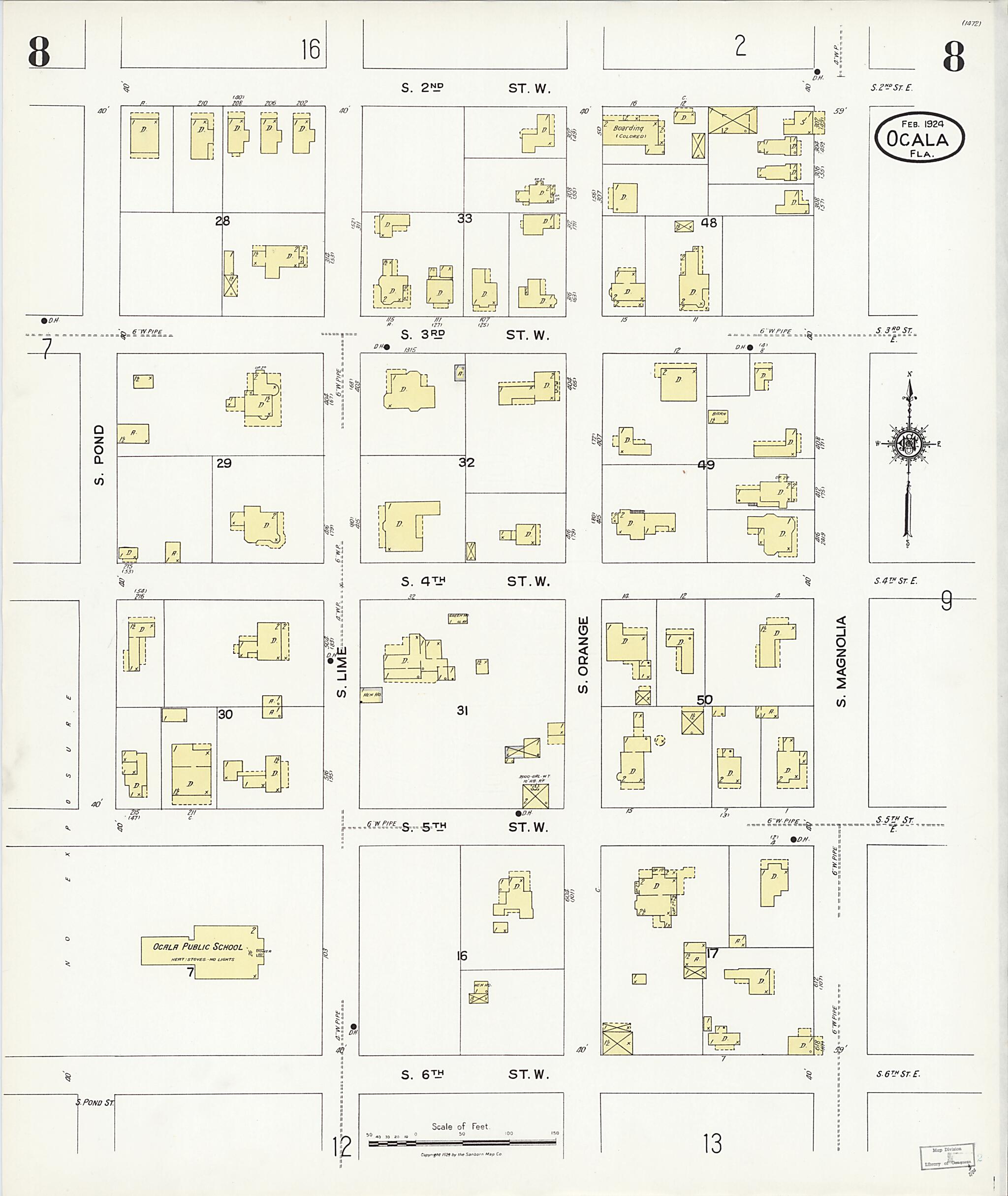 This old map of Zuber, Marion County, Florida was created by Sanborn Map Company in 1924