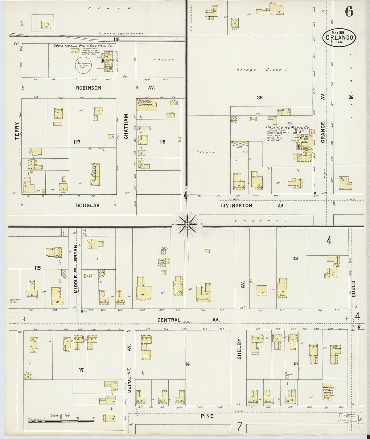 Orlando, Orange County, Florida 1897 (Sheet 6 of 7) by Relic Map Company
