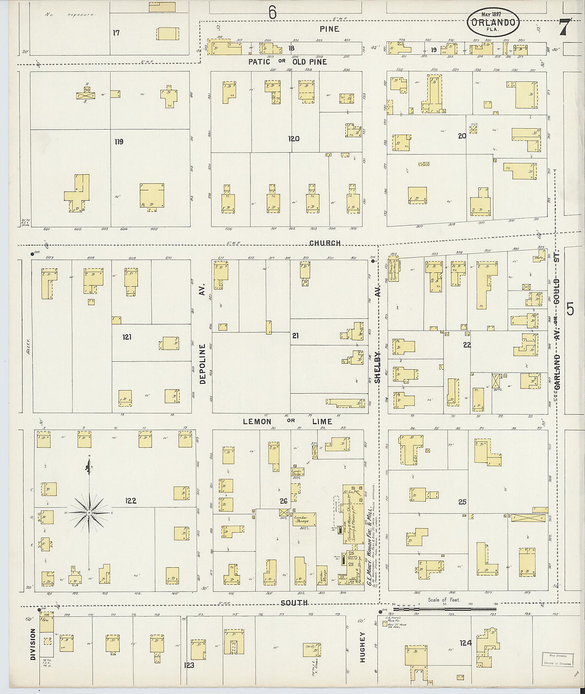 Orlando, Orange County, Florida 1897 (Sheet 7 of 7) by Relic Map Company
