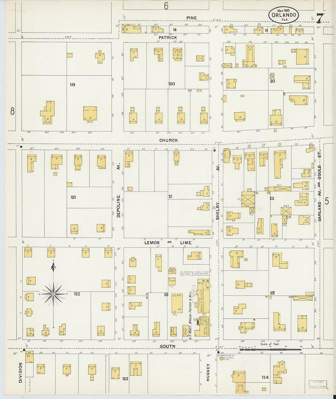This old map of Orlando, Orange County, Florida was created by Sanborn Map Company in 1903
