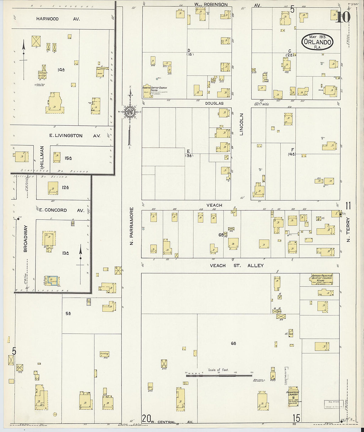 Orlando, Orange County, Florida 1913 (Sheet 10 of 28) by Relic Map Company