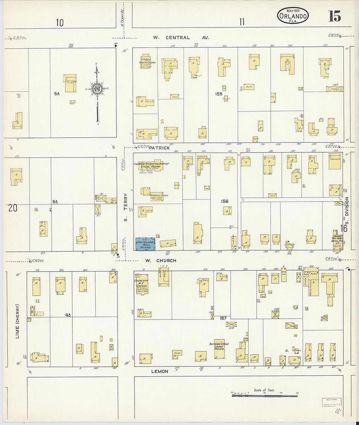 Orlando, Orange County, Florida 1913 (Sheet 15 of 28) by Relic Map Company