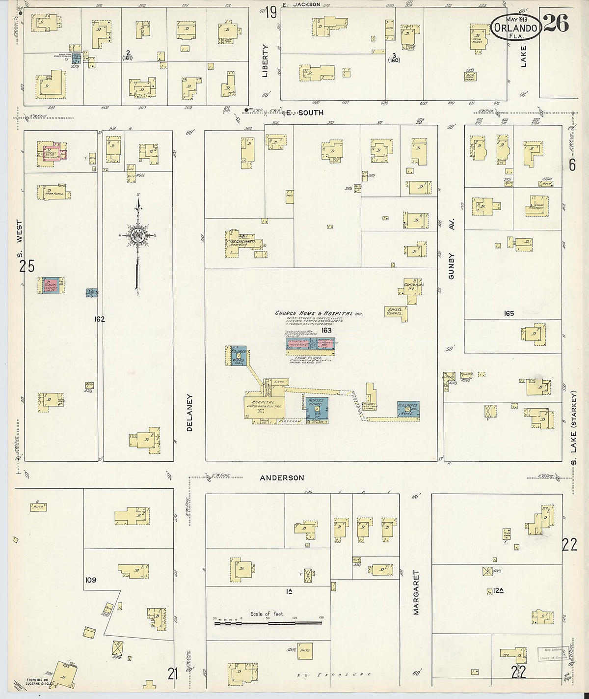 Orlando, Orange County, Florida 1913 (Sheet 26 of 28) by Relic Map Company