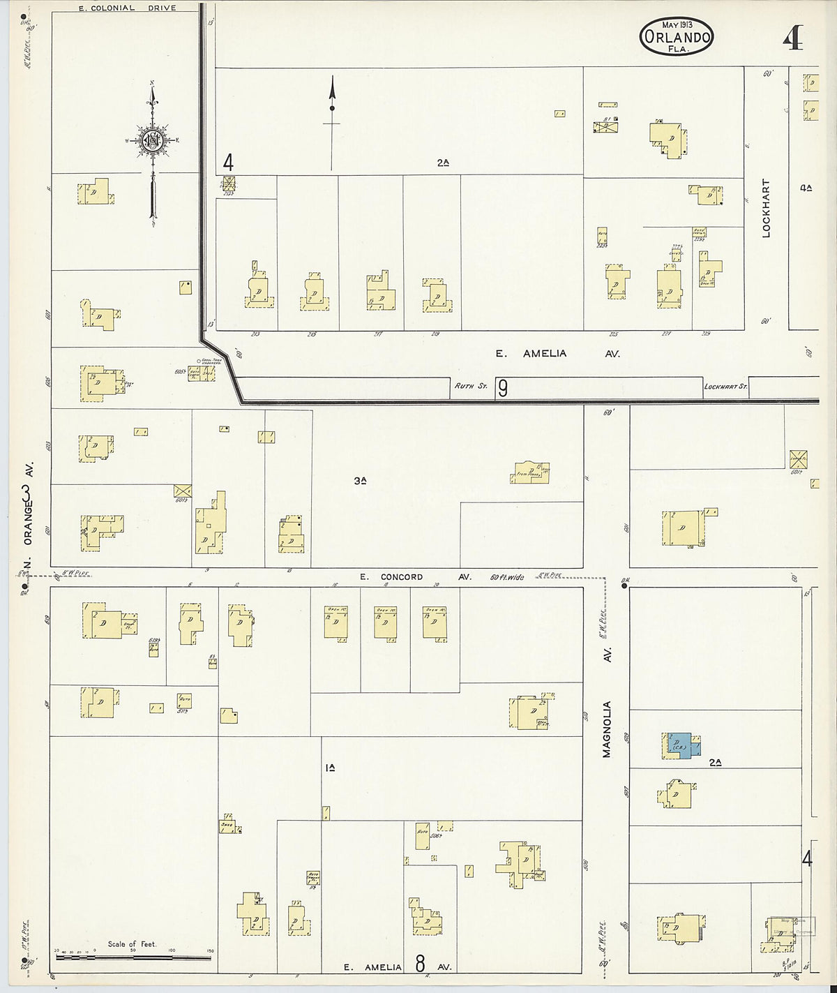 Orlando, Orange County, Florida 1913 (Sheet 4 of 28) by Relic Map Company