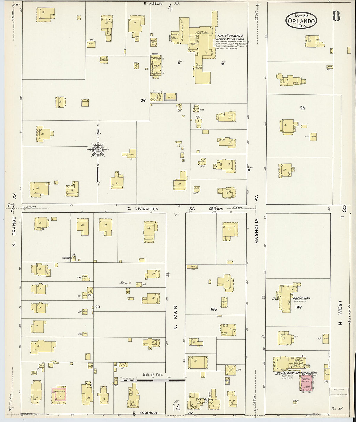 Orlando, Orange County, Florida 1913 (Sheet 8 of 28) by Relic Map Company