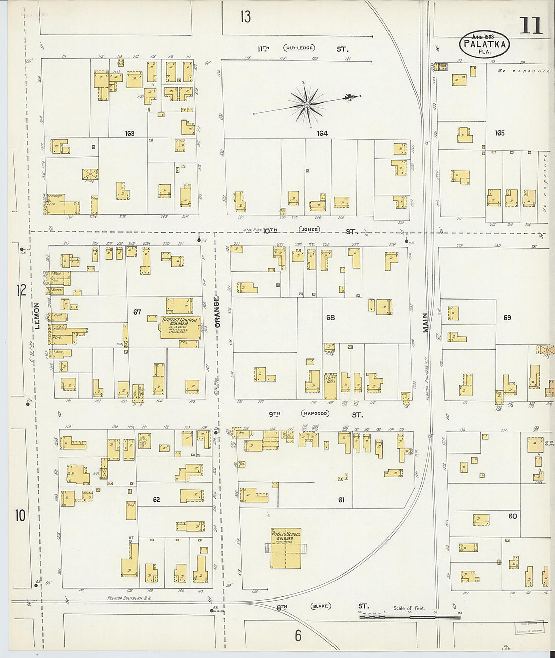 This old map of Palatka, Putnam County, Florida was created by Sanborn Map Company in 1903