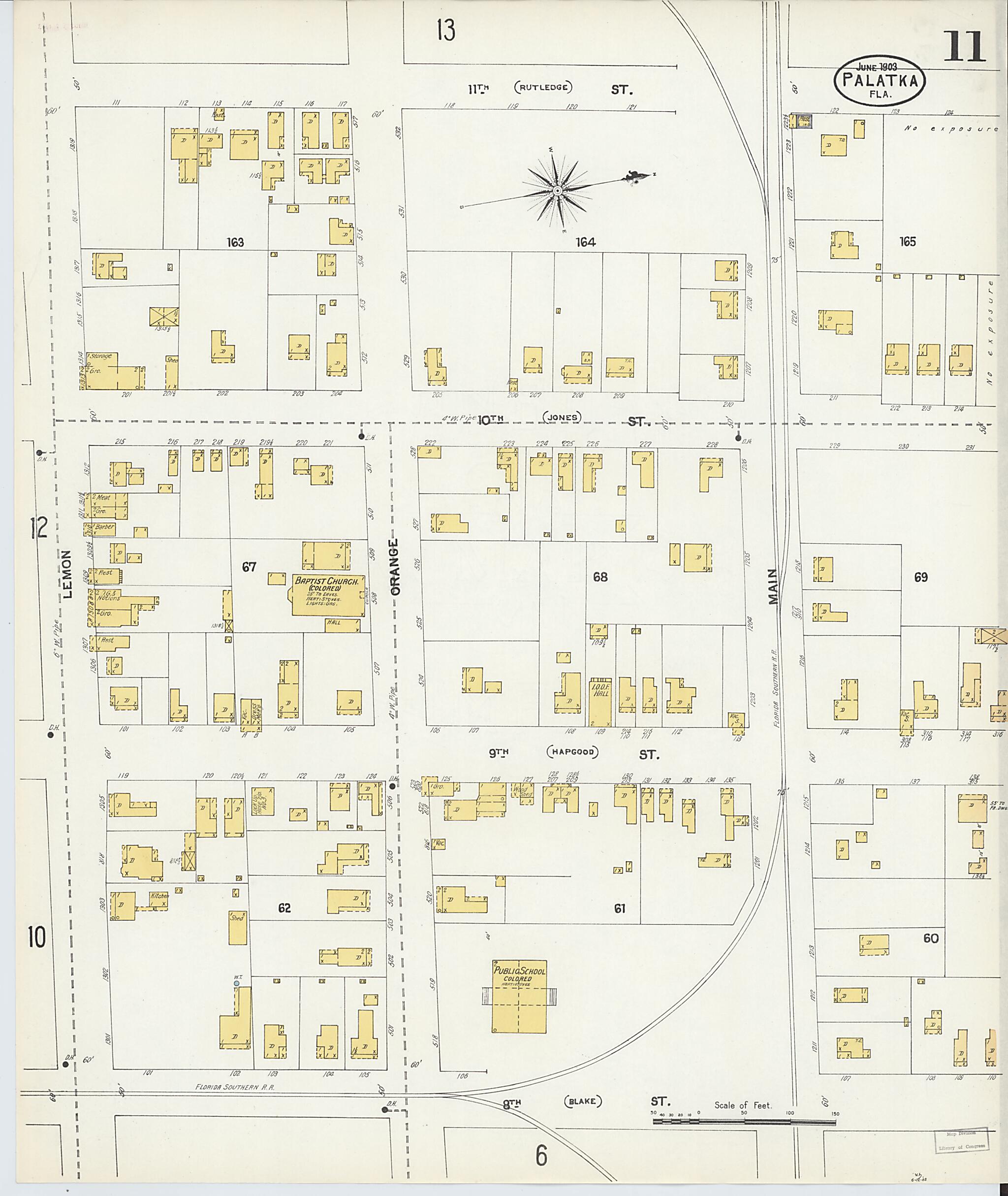 This old map of Palatka, Putnam County, Florida was created by Sanborn Map Company in 1903