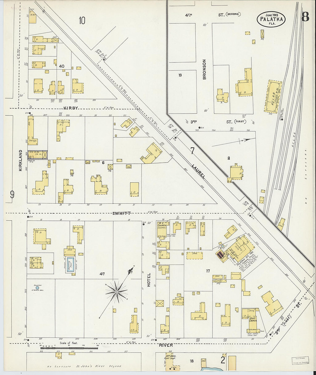 Palatka, Putnam County, Florida 1903 (Sheet 8 of 14) by Relic Map Company