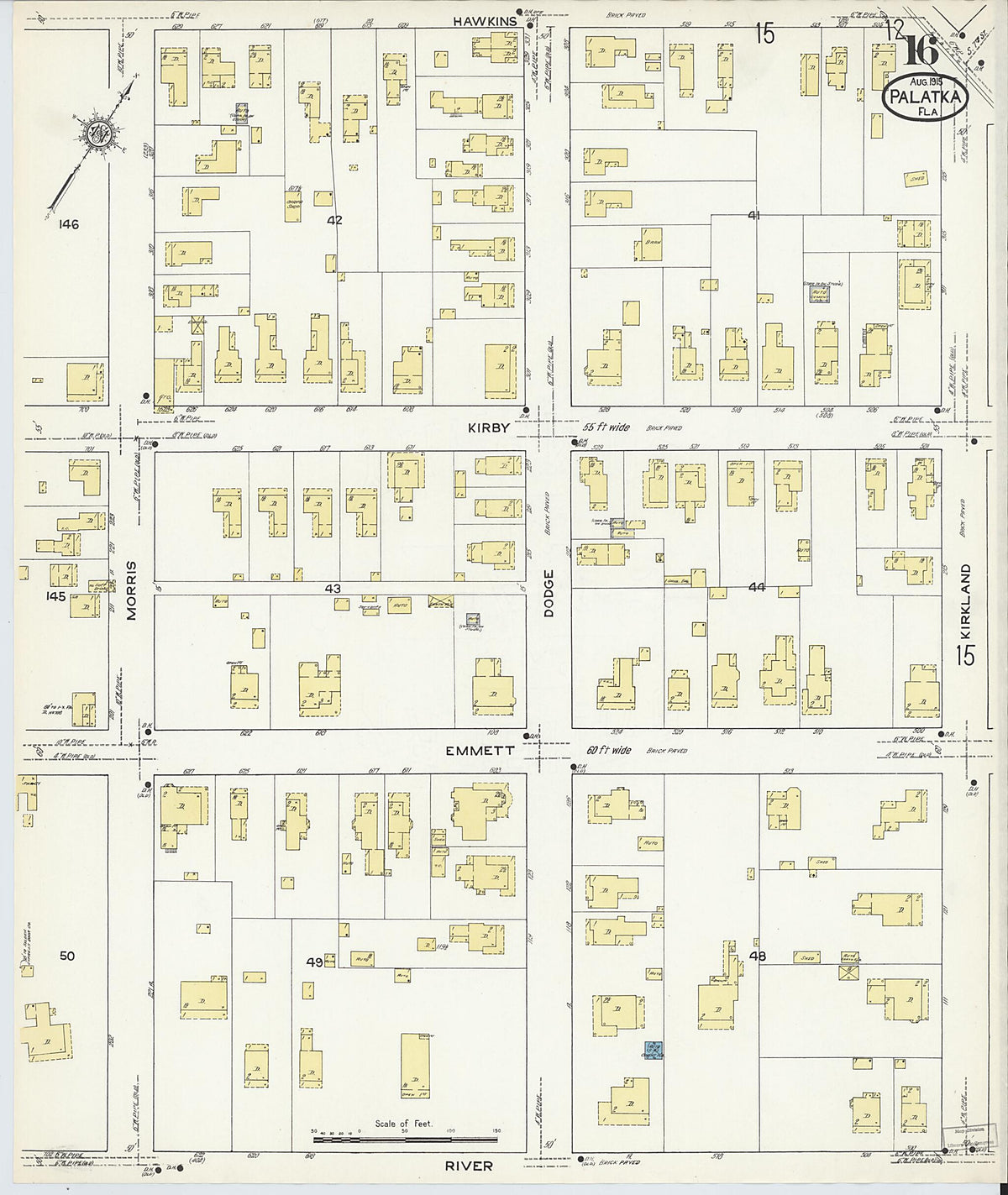 Palatka, Putnam County, Florida 1915 (Sheet 16 of 18) by Relic Map Company