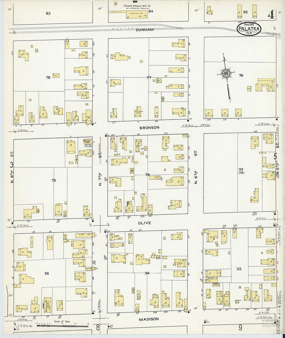 Palatka, Putnam County, Florida 1915 (Sheet 4 of 18) by Relic Map Company