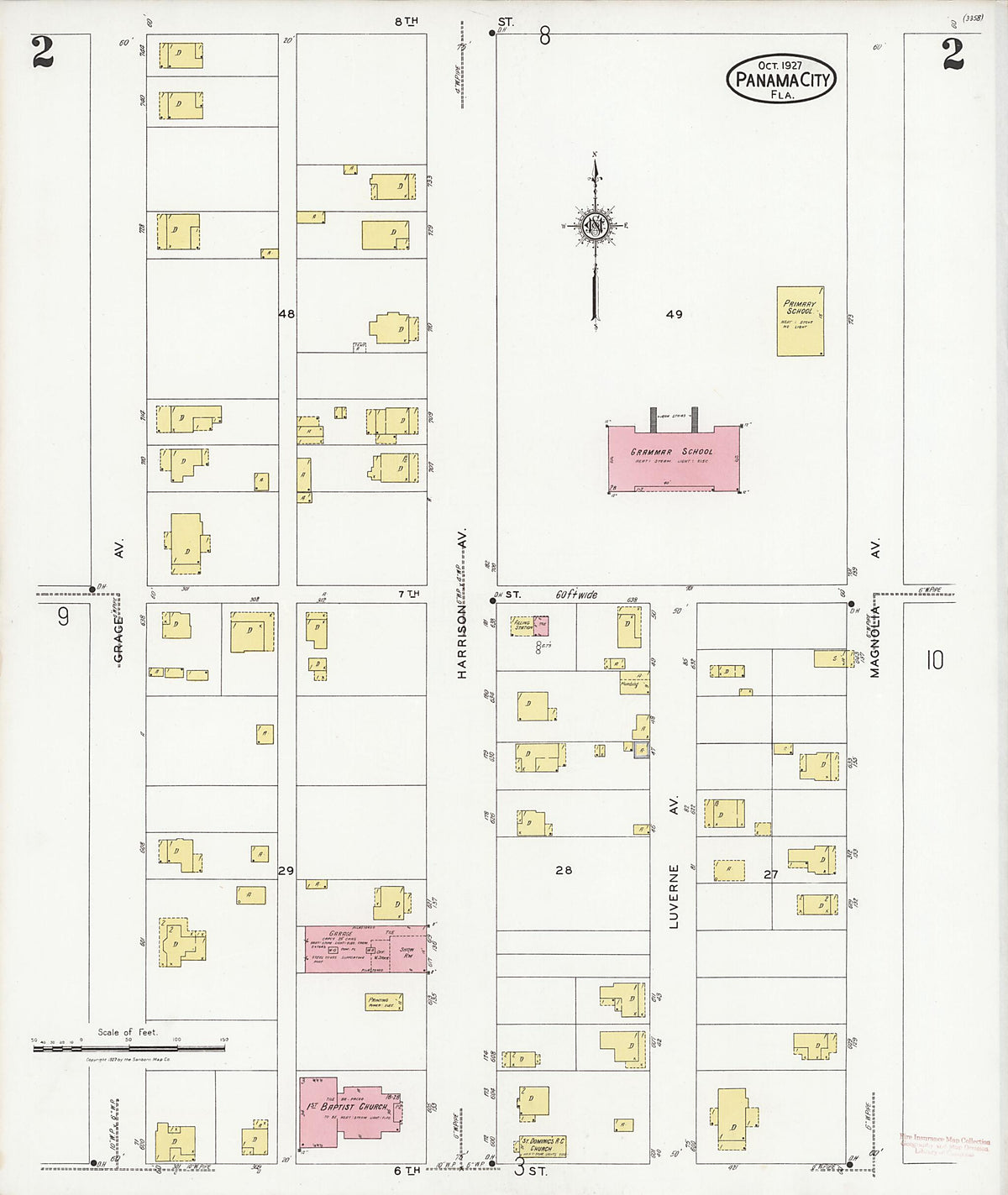 Panama City, Bay County, Florida 1927 (Sheet 2 of 18) by Relic Map Company