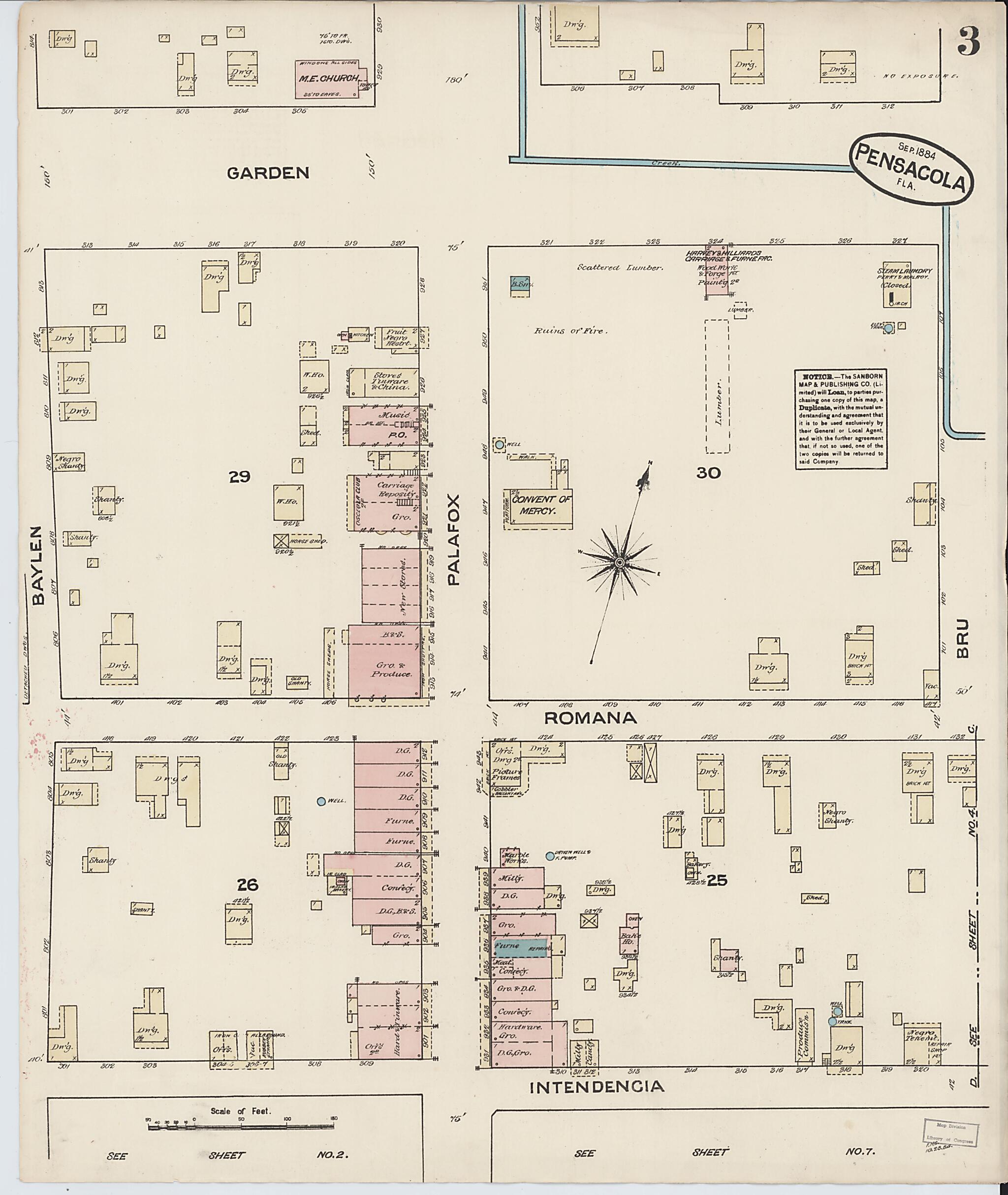 This old map of Woolsey, Escambia County, Florida was created by Sanborn Map Company in 1884