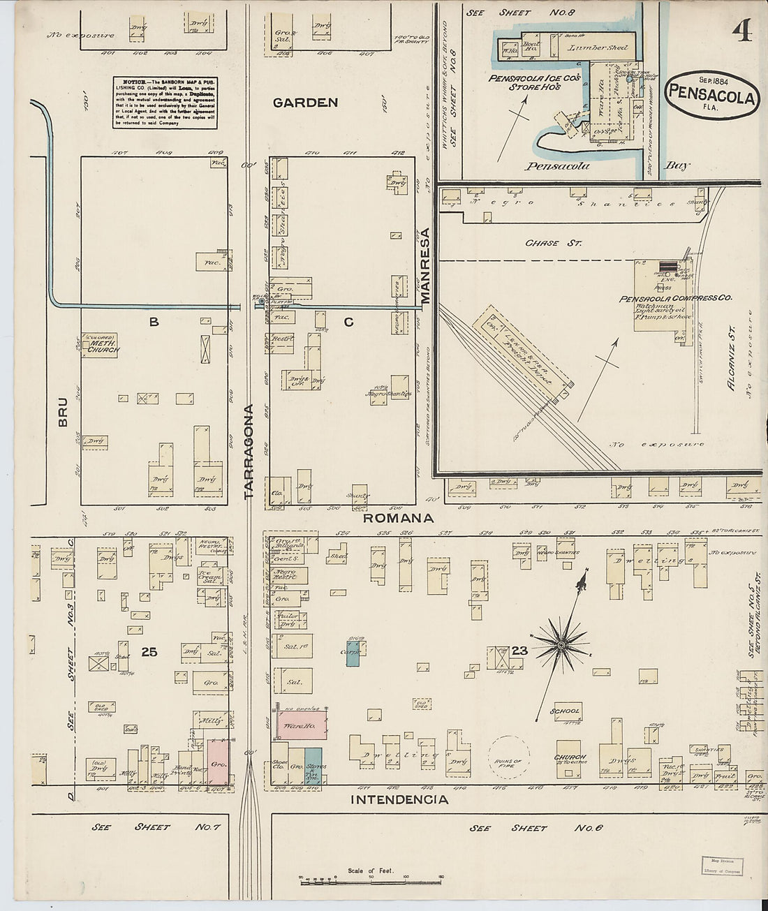 This old map of Woolsey, Escambia County, Florida was created by Sanborn Map Company in 1884