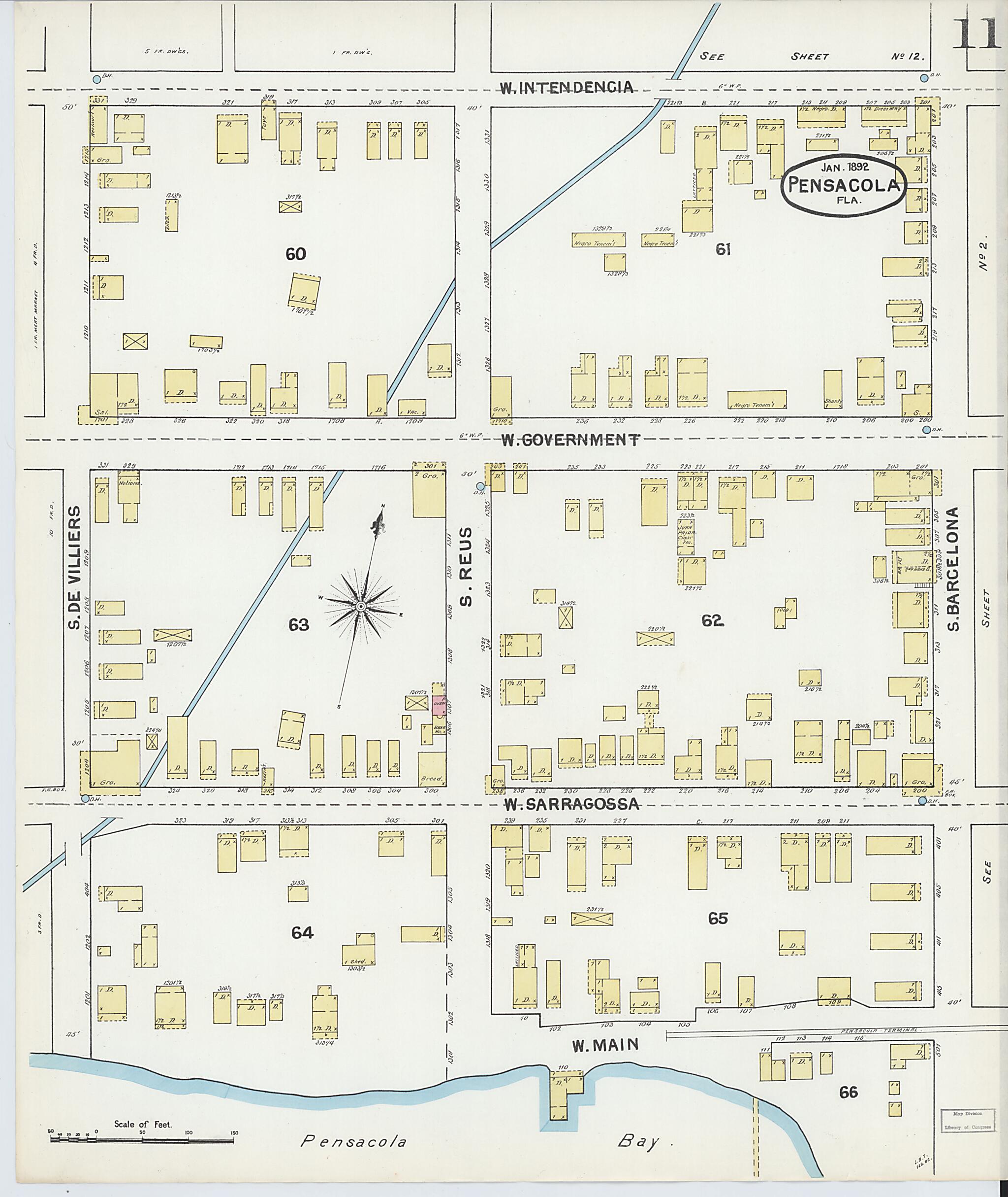 This old map of Woolsey, Escambia County, Florida was created by Sanborn Map Company in 1892
