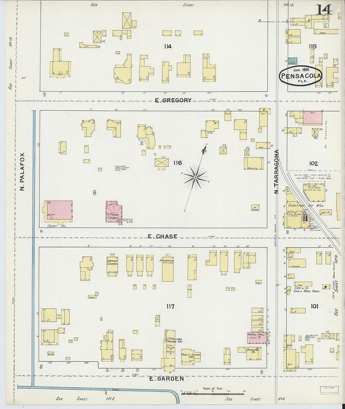 This old map of Woolsey, Escambia County, Florida was created by Sanborn Map Company in 1892