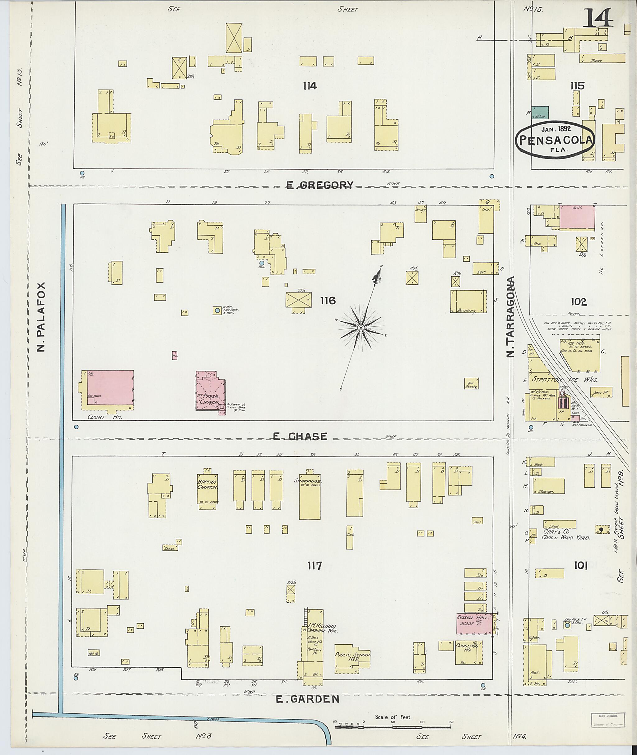 This old map of Woolsey, Escambia County, Florida was created by Sanborn Map Company in 1892