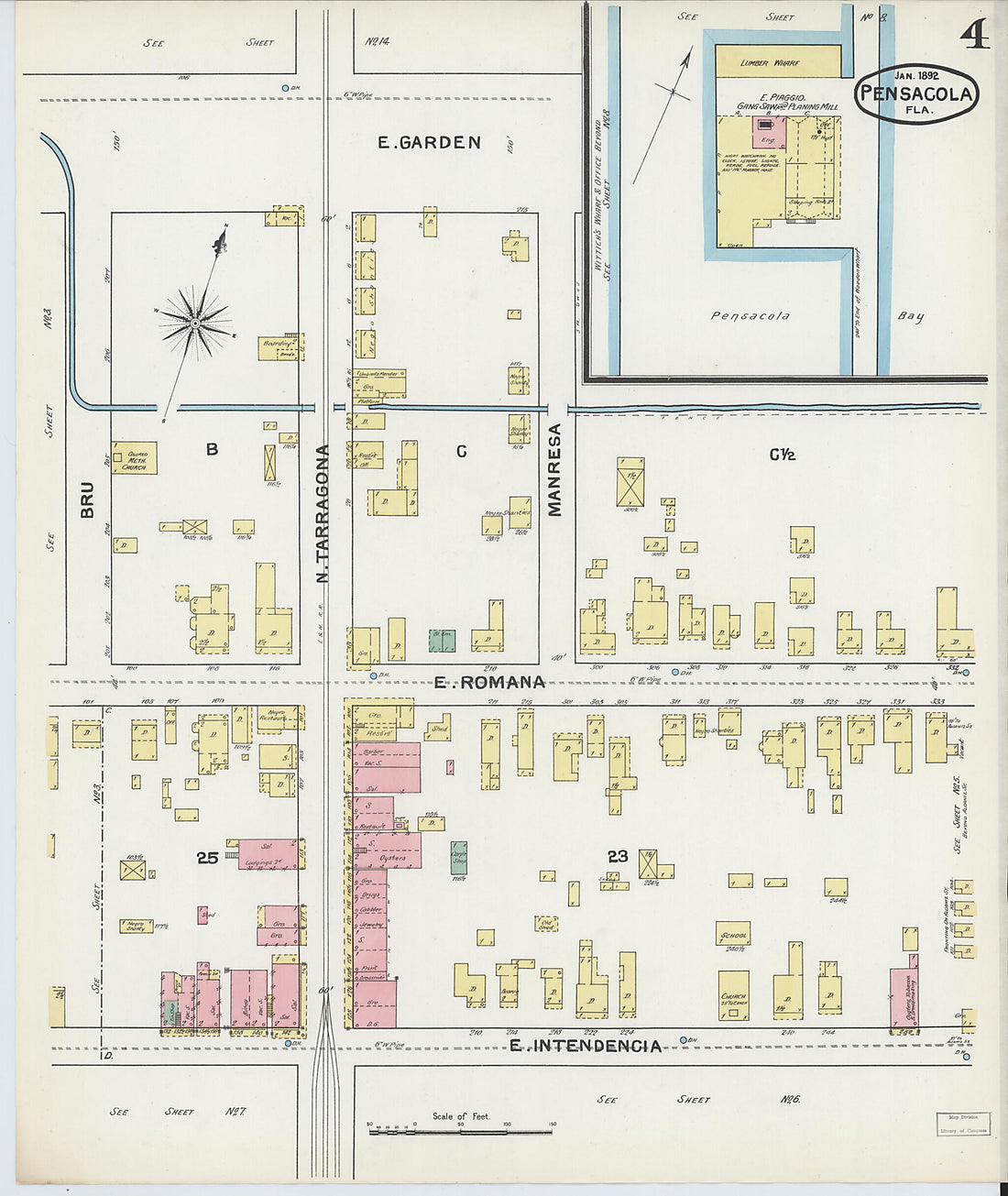 This old map of Woolsey, Escambia County, Florida was created by Sanborn Map Company in 1892