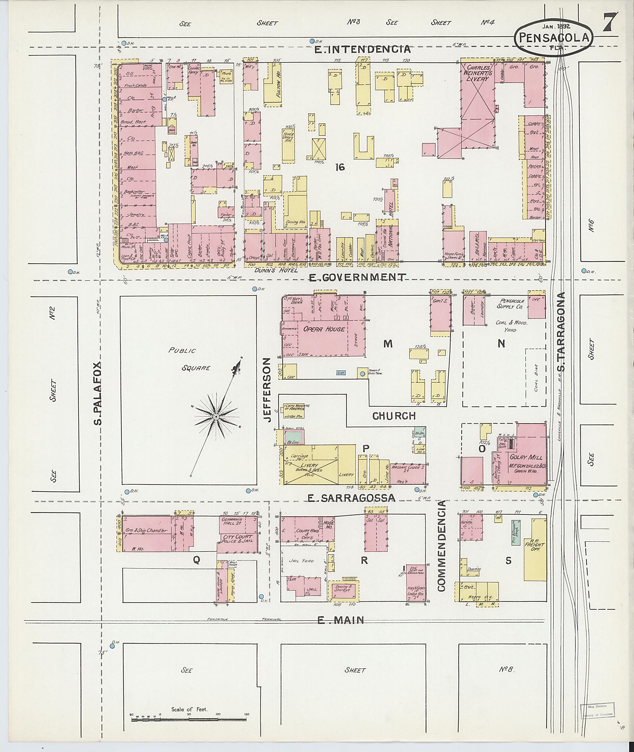 This old map of Woolsey, Escambia County, Florida was created by Sanborn Map Company in 1892