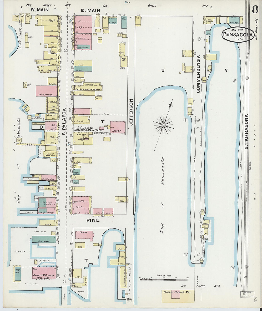 This old map of Woolsey, Escambia County, Florida was created by Sanborn Map Company in 1892