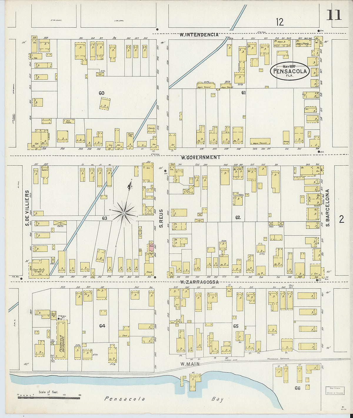 Pensacola, Escambia County, Florida 1897 (Sheet 11) by Relic Map Company