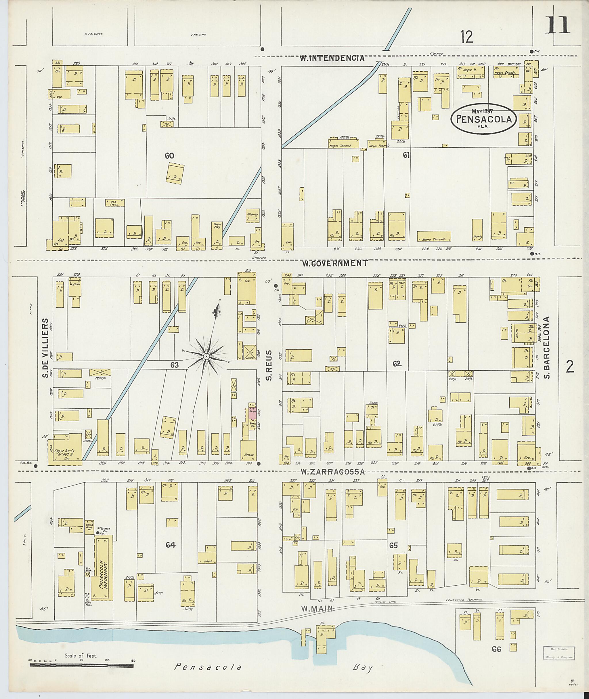 This old map of Woolsey, Escambia County, Florida was created by Sanborn Map Company in 1897
