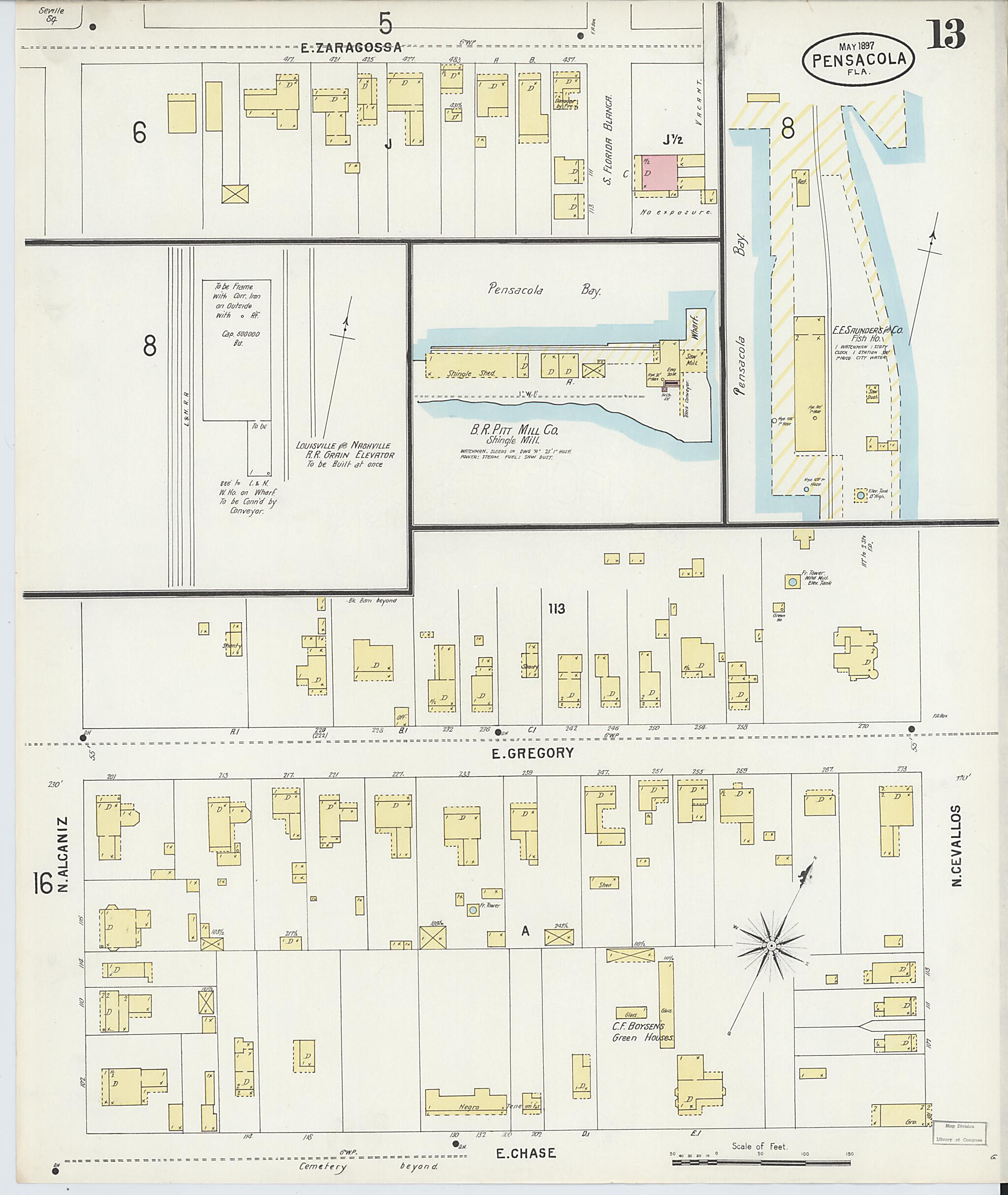 This old map of Woolsey, Escambia County, Florida was created by Sanborn Map Company in 1897