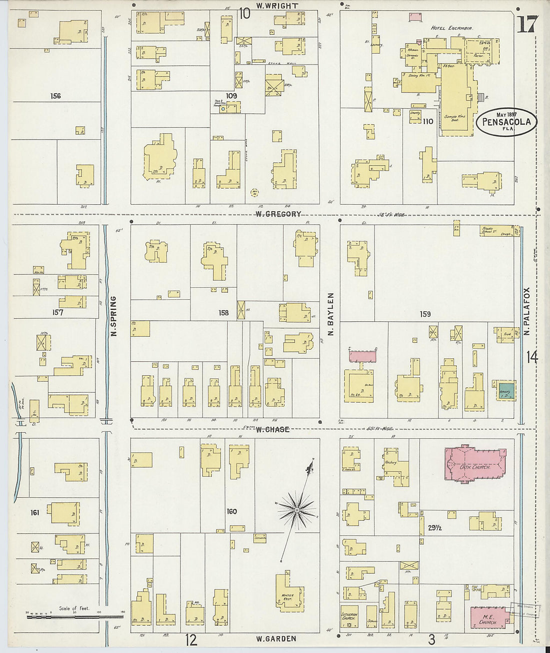 This old map of Woolsey, Escambia County, Florida was created by Sanborn Map Company in 1897