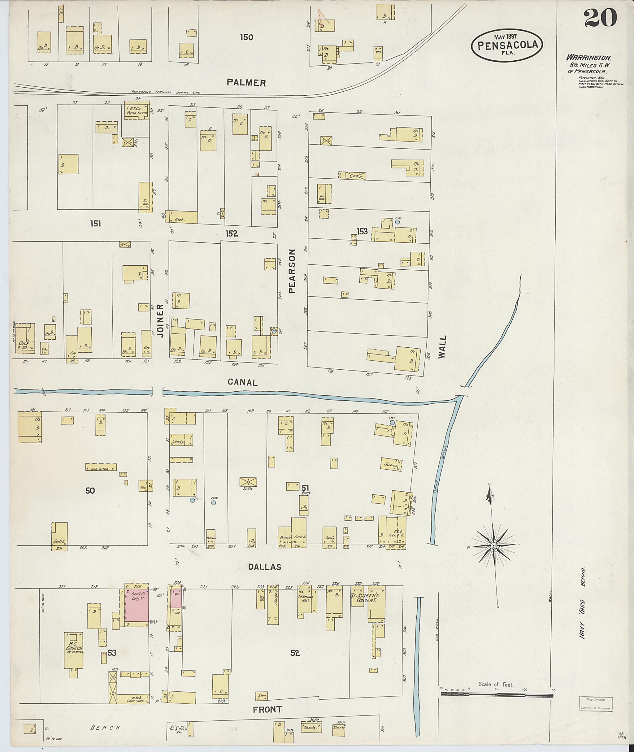 This old map of Woolsey, Escambia County, Florida was created by Sanborn Map Company in 1897