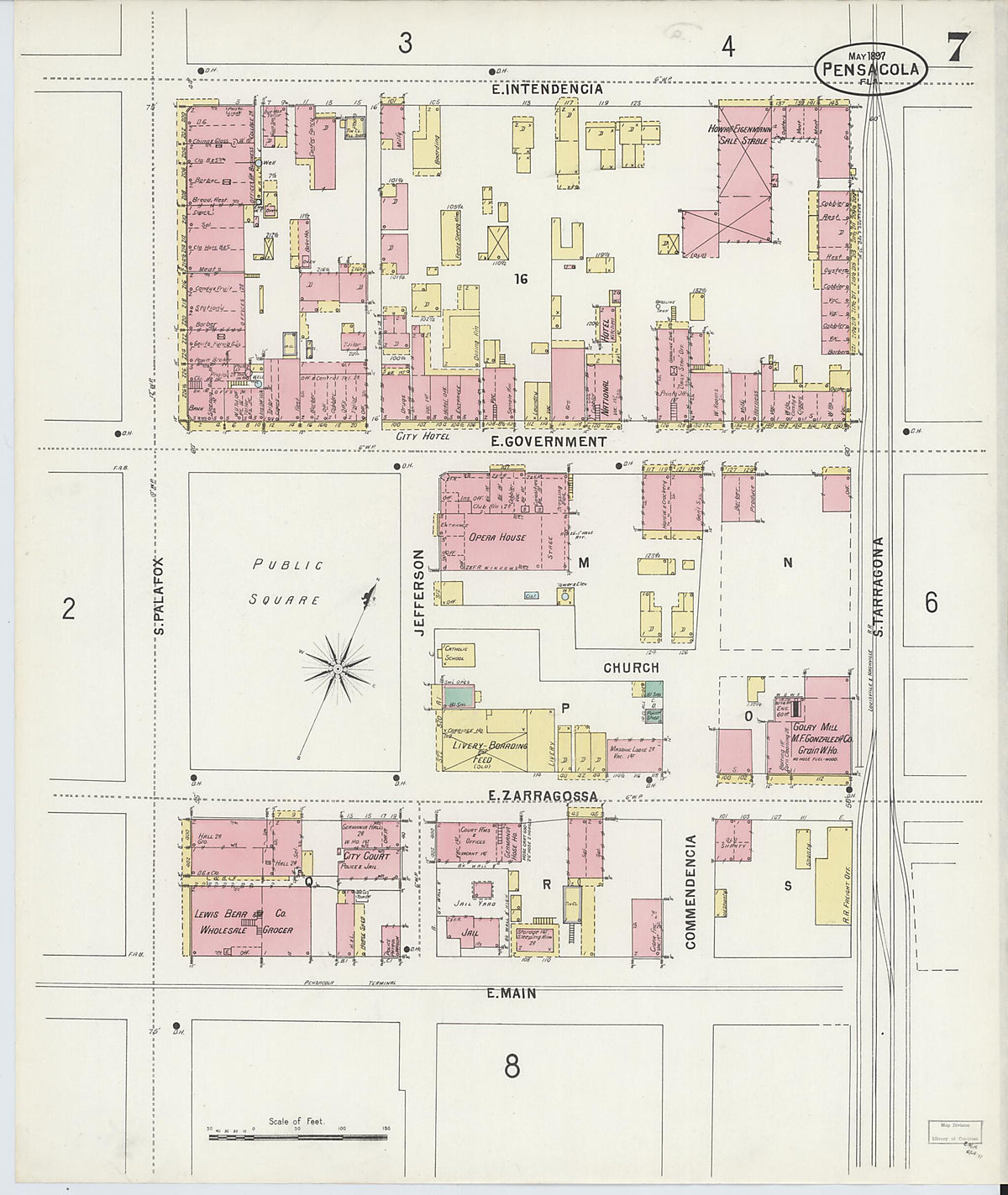 Pensacola, Escambia County, Florida 1897 (Sheet 7) by Relic Map Company