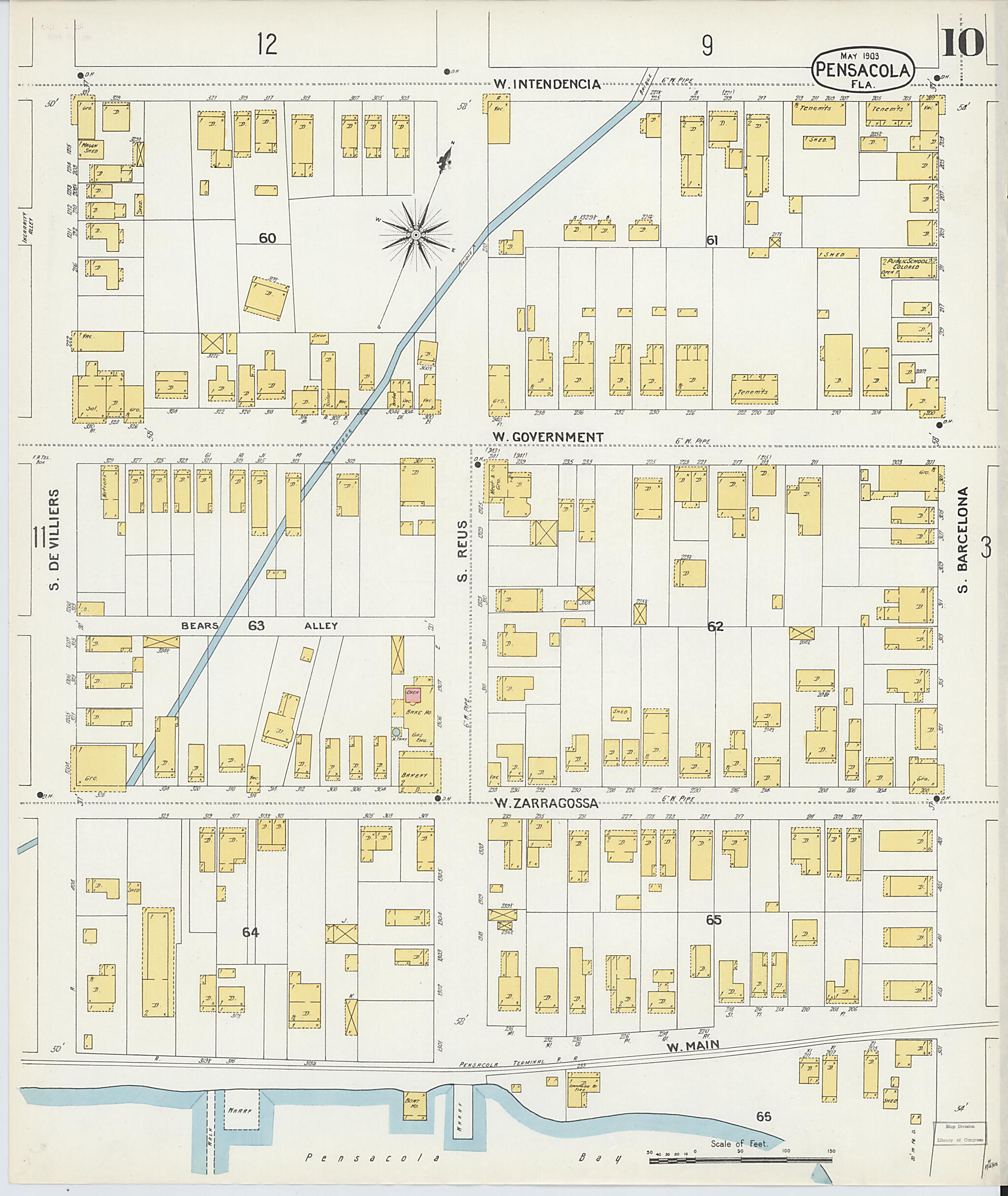 This old map of Woolsey, Escambia County, Florida was created by Sanborn Map Company in 1903