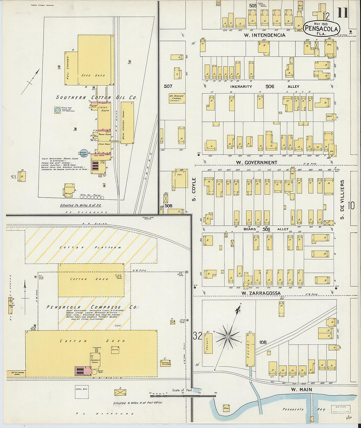 Pensacola, Escambia County, Florida 1903 (Sheet 11) by Relic Map Company