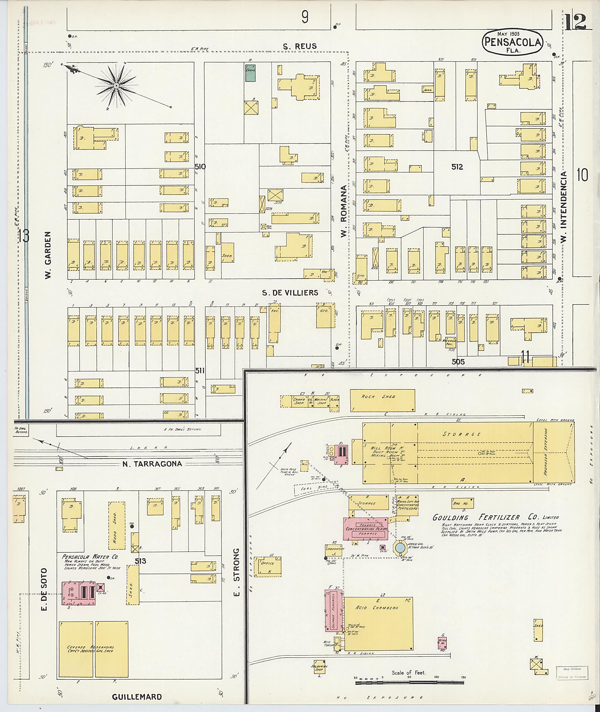 This old map of Woolsey, Escambia County, Florida was created by Sanborn Map Company in 1903