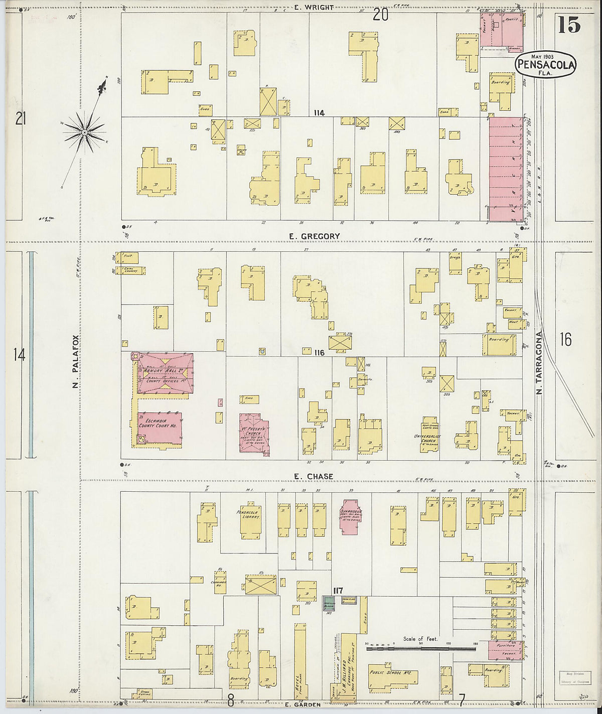 Pensacola, Escambia County, Florida 1903 (Sheet 15) by Relic Map Company
