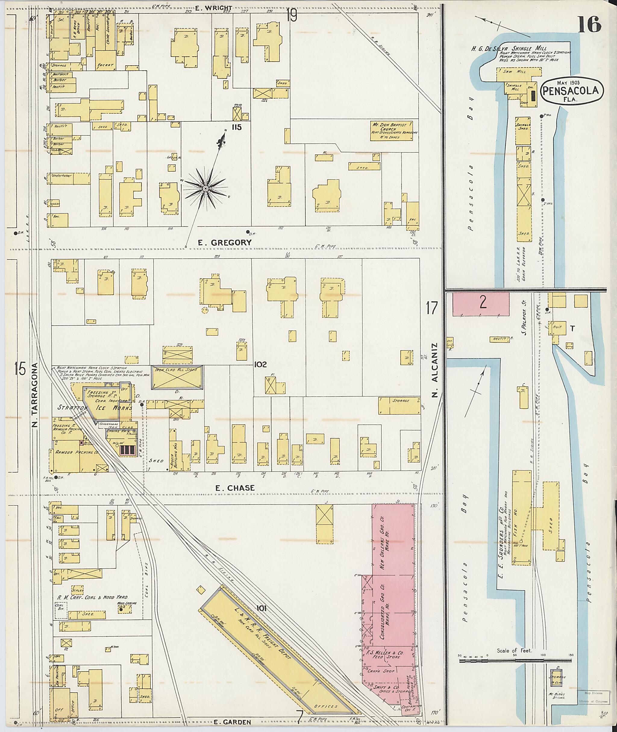 This old map of Woolsey, Escambia County, Florida was created by Sanborn Map Company in 1903