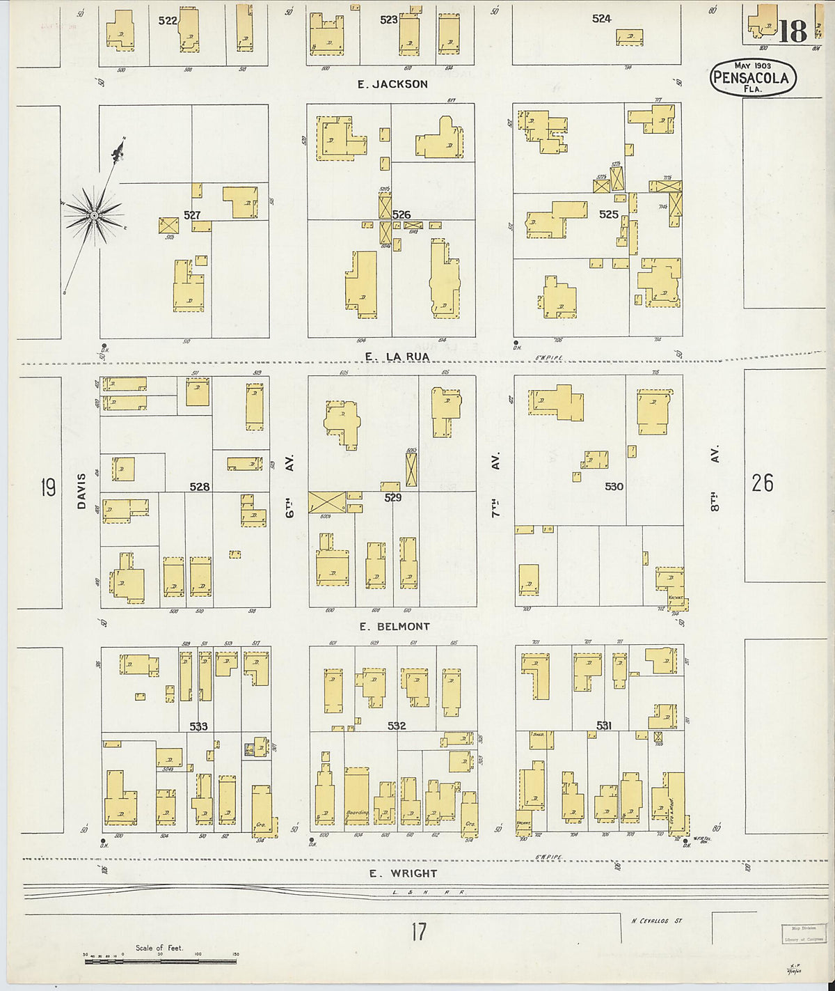 Pensacola, Escambia County, Florida 1903 (Sheet 18) by Relic Map Company