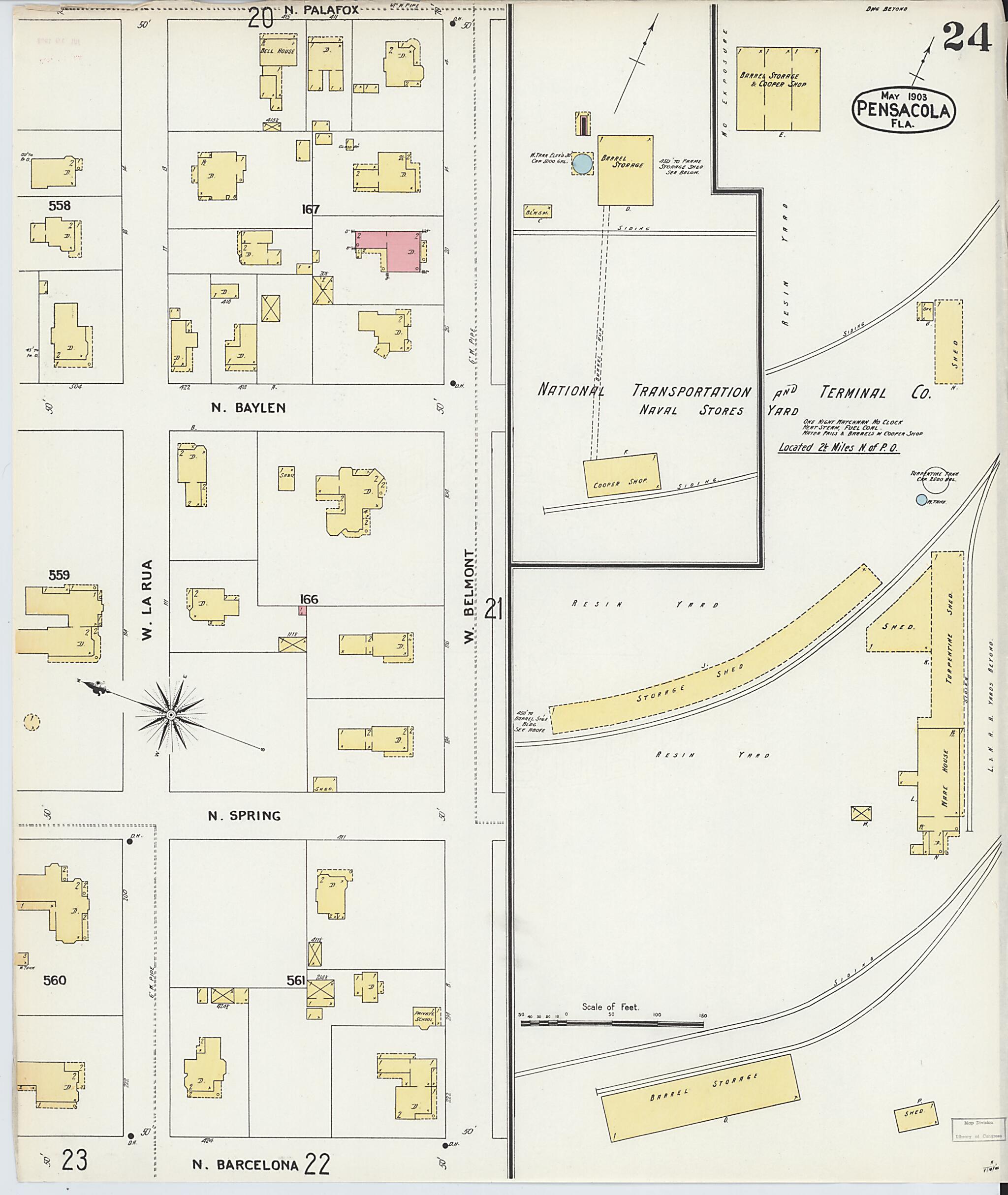 This old map of Woolsey, Escambia County, Florida was created by Sanborn Map Company in 1903
